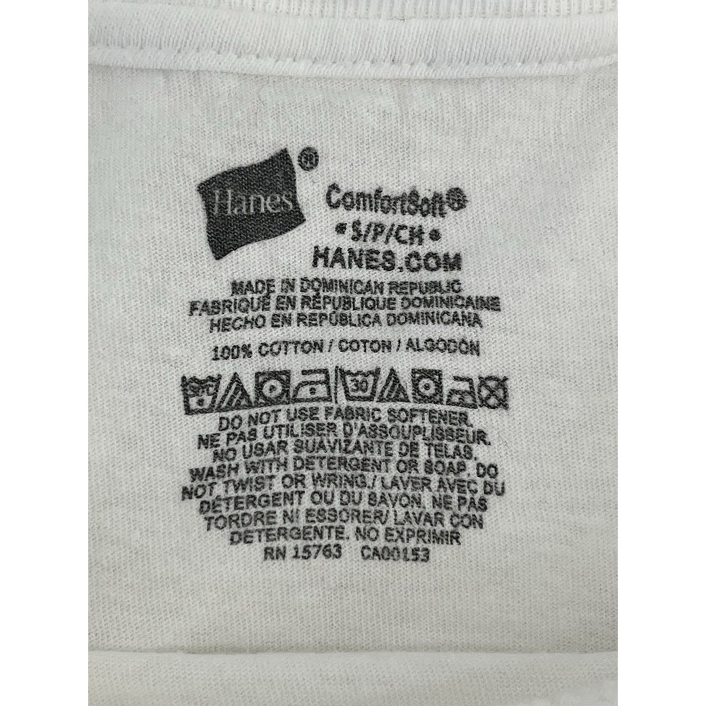 Hanes Unisex Comfort Soft S white T-shirts crew neck x9 - Picture 3 of 3